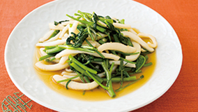 いかと青菜のしょうゆ炒め