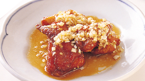 鶏肉の竜田揚げ 甘酢ねぎだれかけ