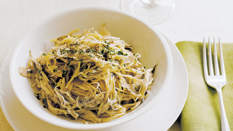 ごぼうとチーズのパスタ