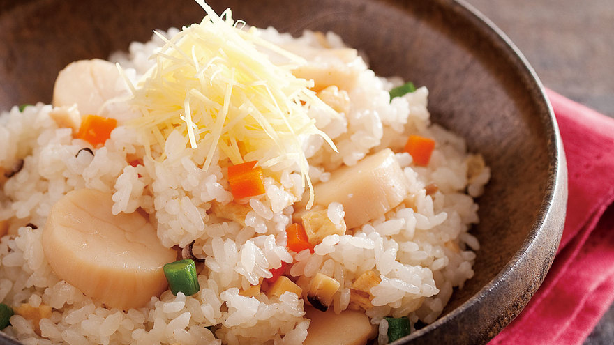 五目帆立て飯