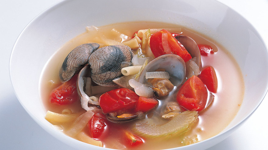 減塩 あさりのミネストローネ風