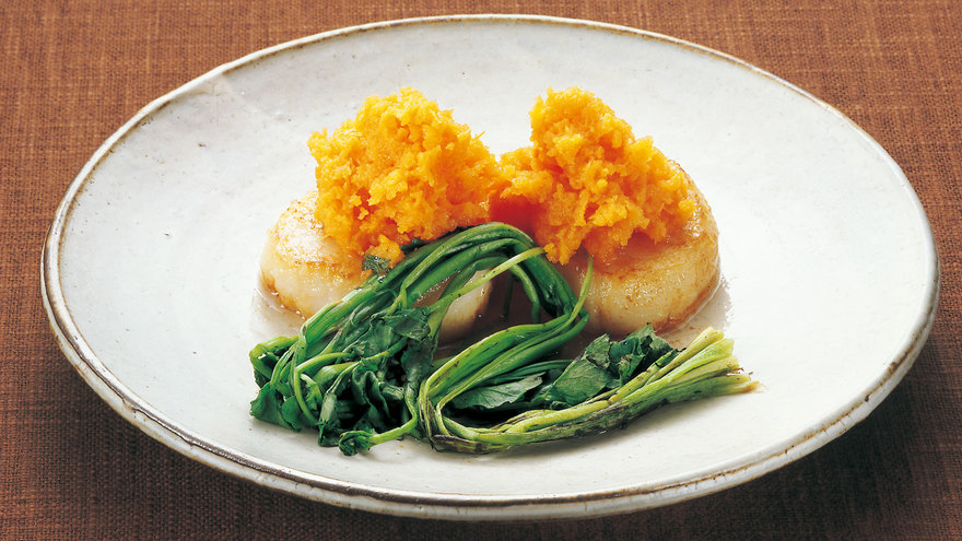 帆立てのにんじんソース