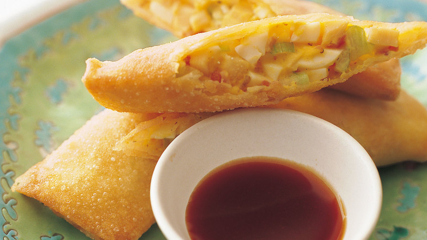 ゆで卵の春巻き