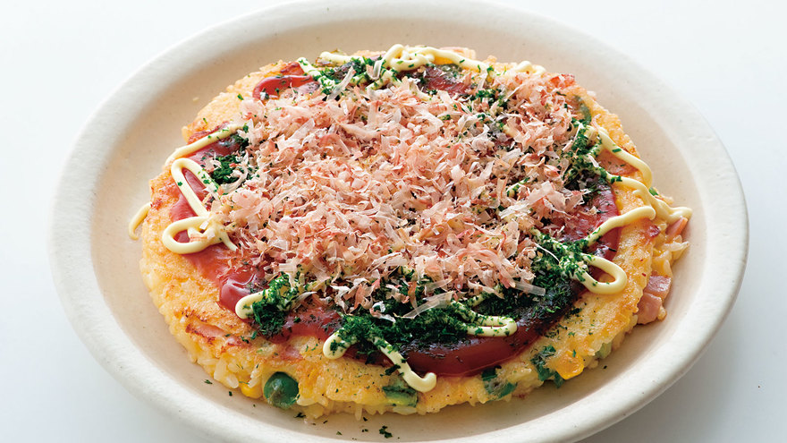 お好み焼き風オムライス