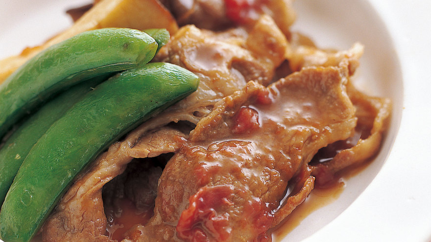 豚肉と野菜の梅じょうゆ煮