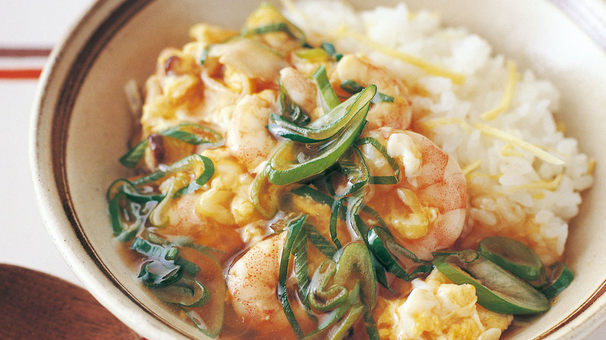 しょうがご飯のえびたまあん