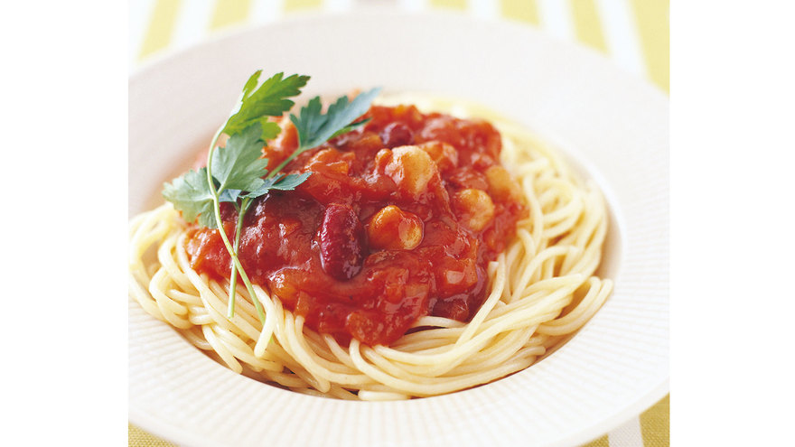 豆のミートソーススパゲティ