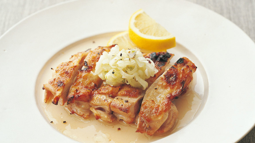 鶏肉のグリルらっきょう塩だれ