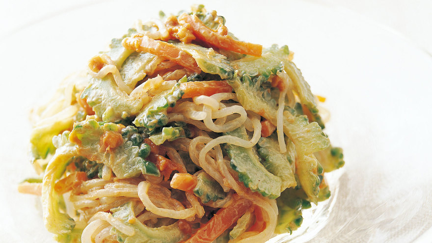 塩もみゴーヤーのピーナツあえ