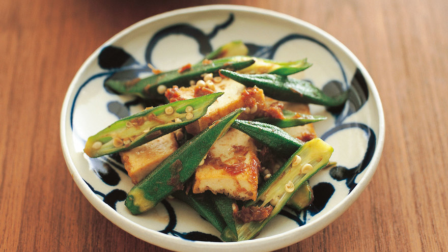 オクラと厚揚げのおかか炒め レシピ 渡辺 麻紀さん みんなのきょうの料理 おいしいレシピや献立を探そう