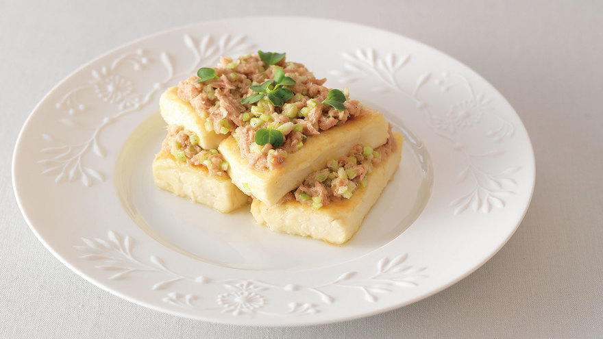 豆腐ステーキツナそぼろ