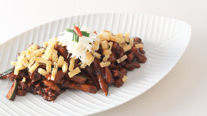 かぼちゃの炒め物 油揚げフレークのせ