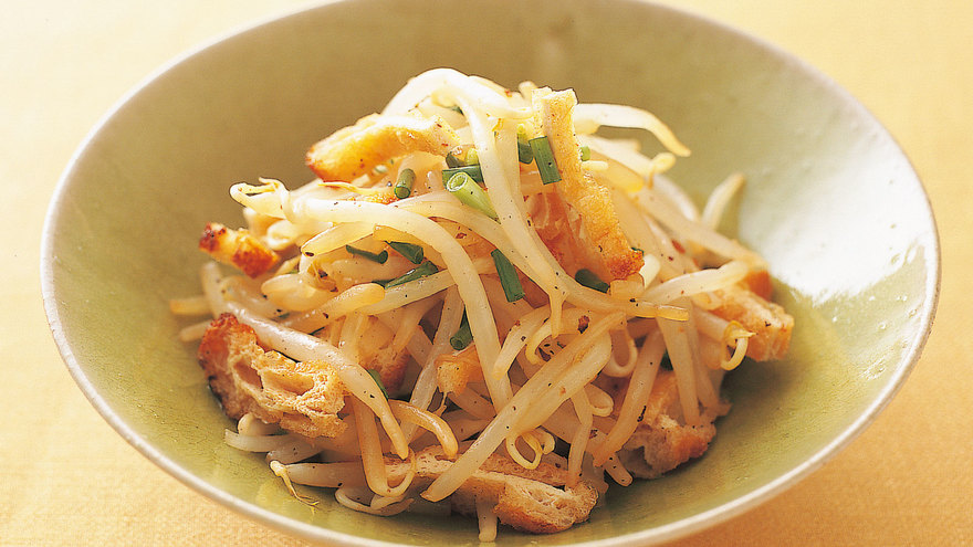 もやしとカリカリ油揚げのあえ物