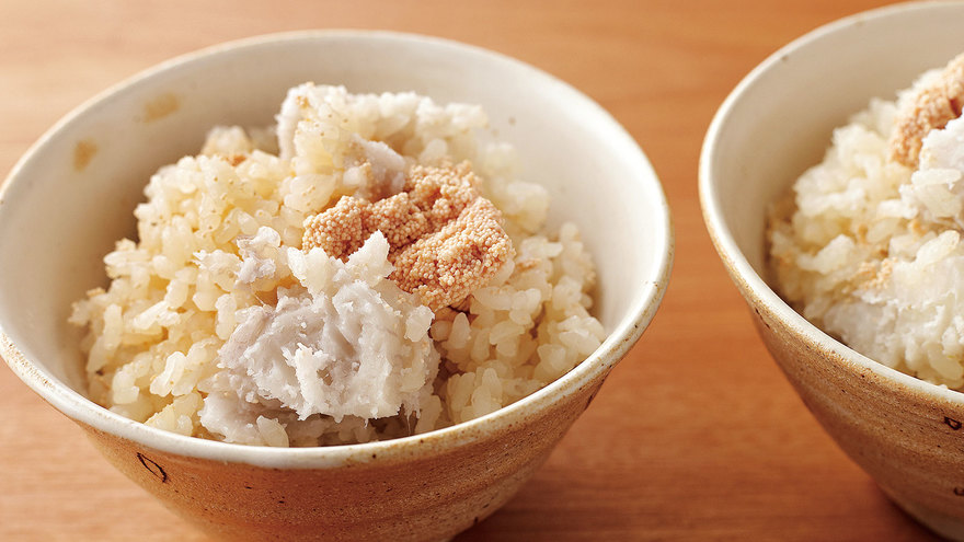 里芋とたらこの炊き込みご飯