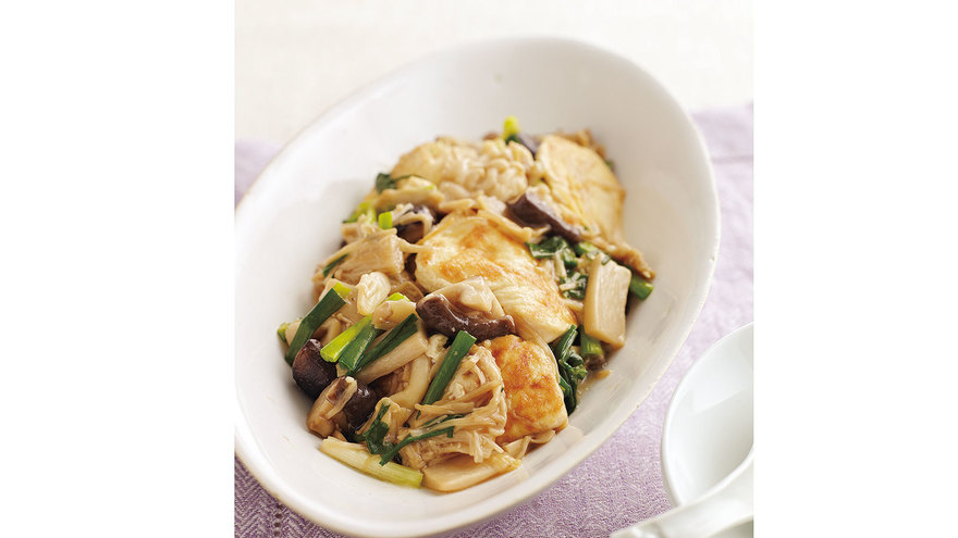 きのこと豆腐の中国風うま煮