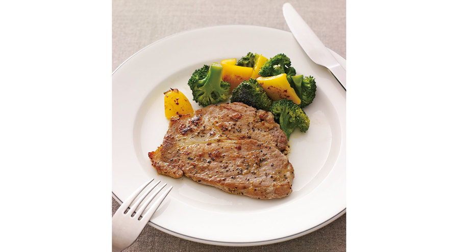 豚肉とパプリカの蒸し焼き