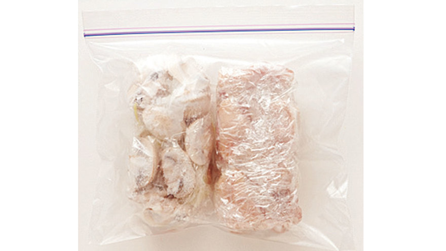冷凍鶏肉ときのこ