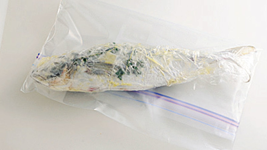 冷凍あじのハーブマリネ