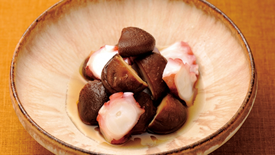 干ししいたけとたこの酢煮