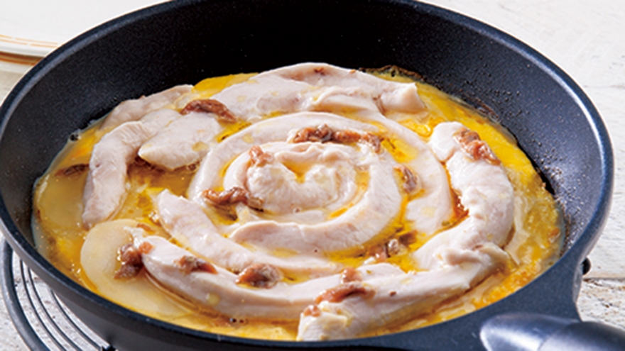 鶏ささ身のトロトロオムレツ