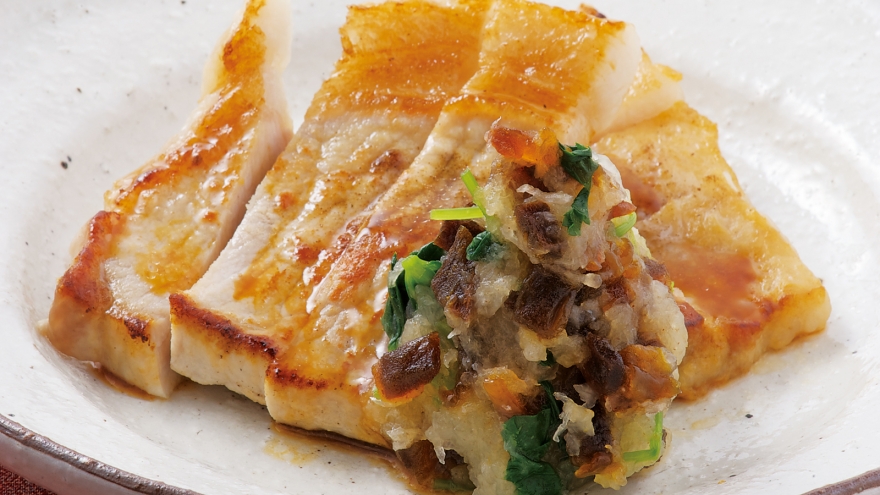 豚肉の柿おろし添え