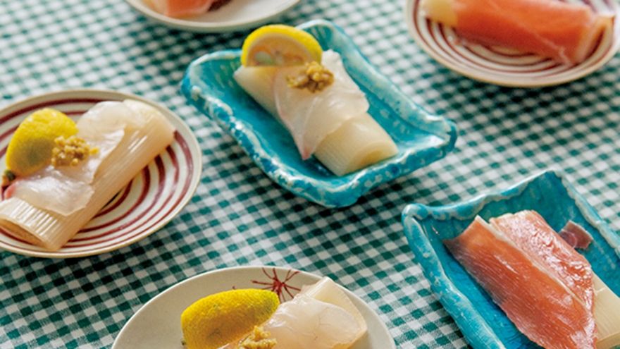 ねぎのマリネの前菜