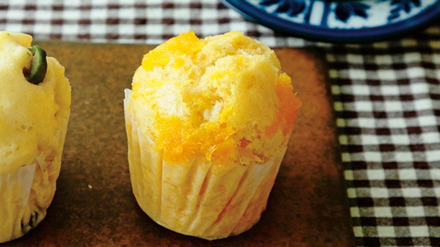 オレンジ＆クリームチーズ蒸しパン