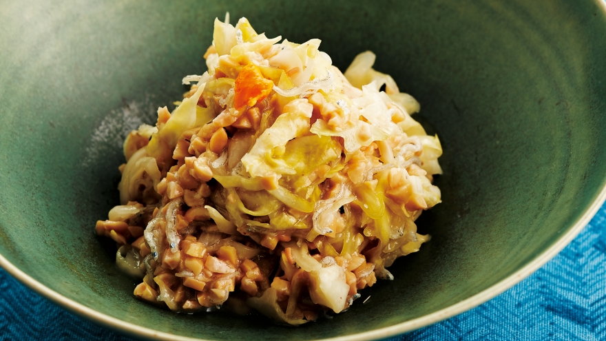 香味乳酸キャベツのじゃこ納豆