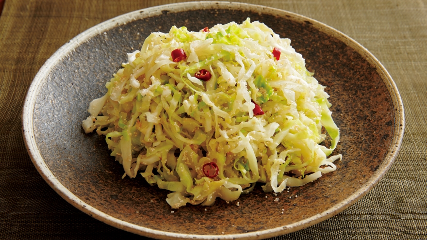 キャベツのたらこ炒め