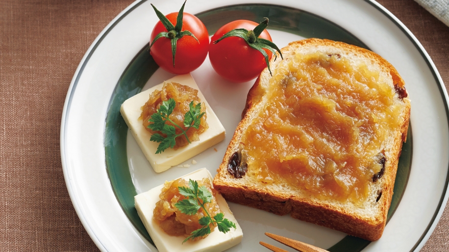 キャラメルオニオンの朝ごはん