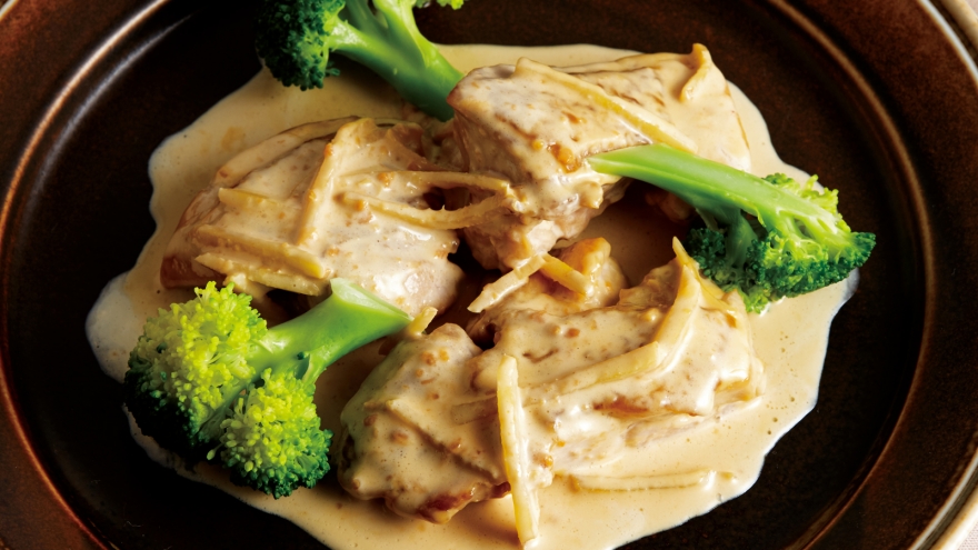 チキンのしょうがみそクリーム煮