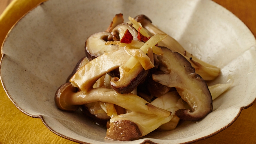 きのこのホエーマリネ