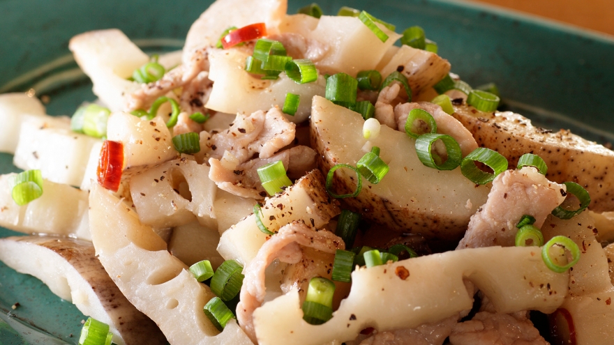 れんこんと豚肉のベトナム風きんぴら