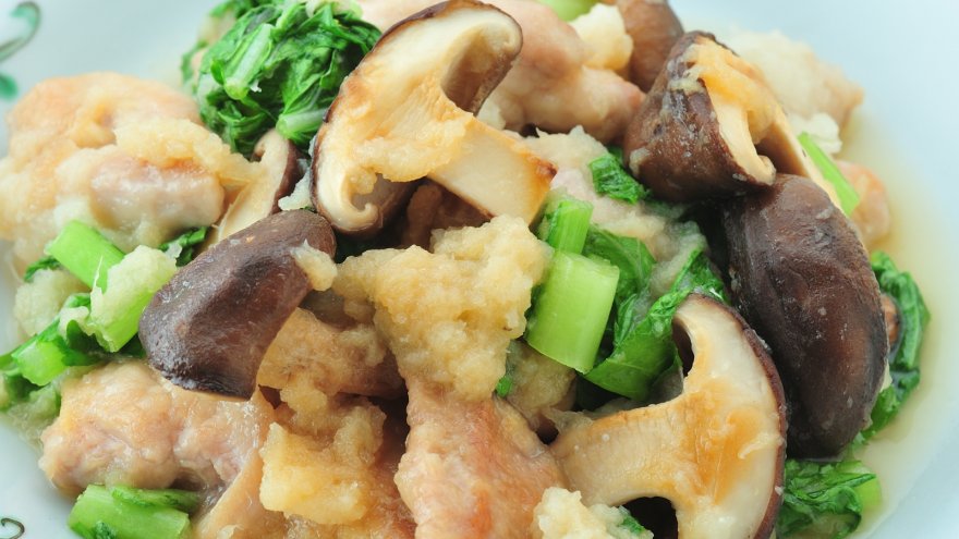 しいたけと鶏肉のおろし煮