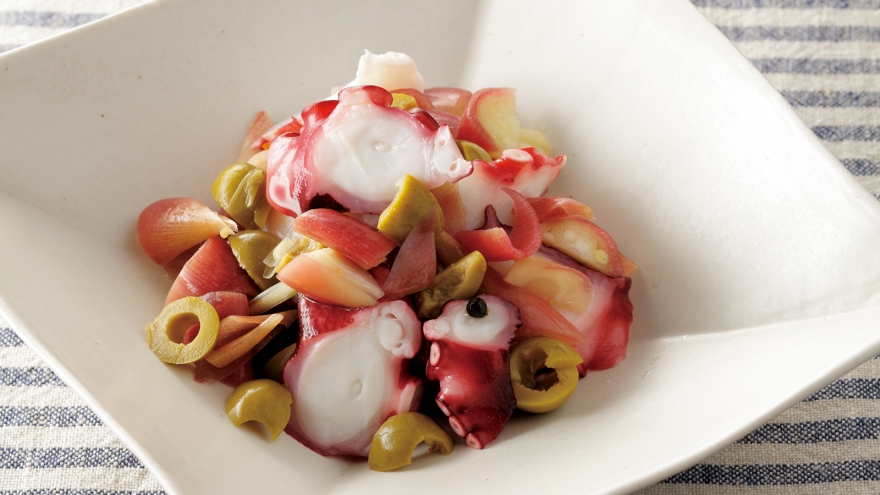 みょうがとたこのサラダ