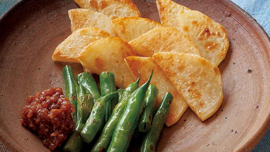 焼き野菜のにんにくみそ添え