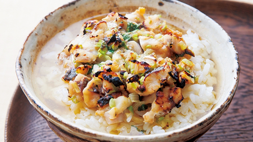 なめろうのホイル焼き茶漬け