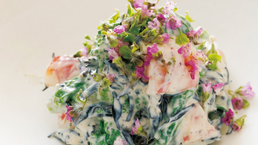 ひじきと菜の花の白あえ