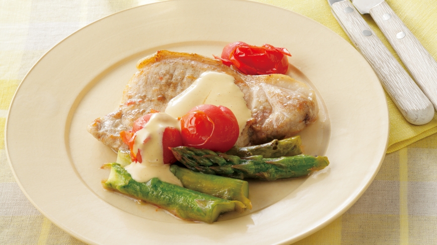 春野菜と豚肉の簡単ワイン蒸し