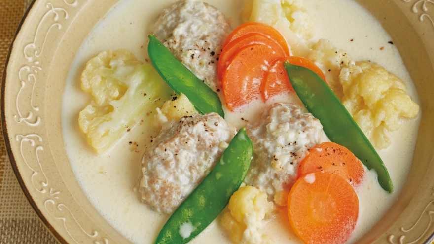 春野菜のクリームミートボール