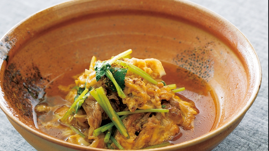 切り干し大根と牛肉の柳川風