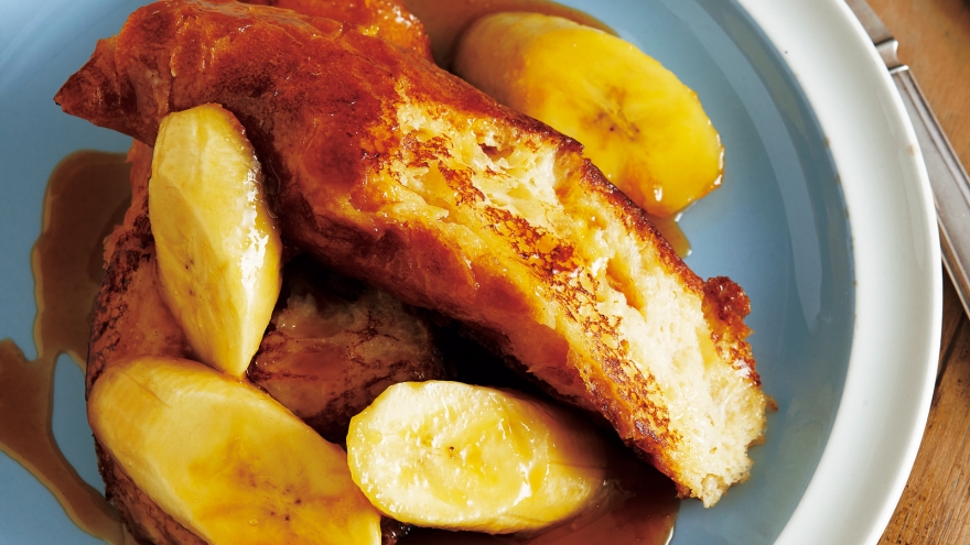 キャラメルバナナのフレンチトースト