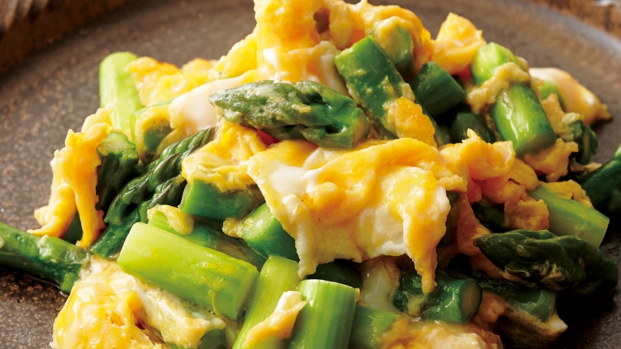 アスパラの卵炒め