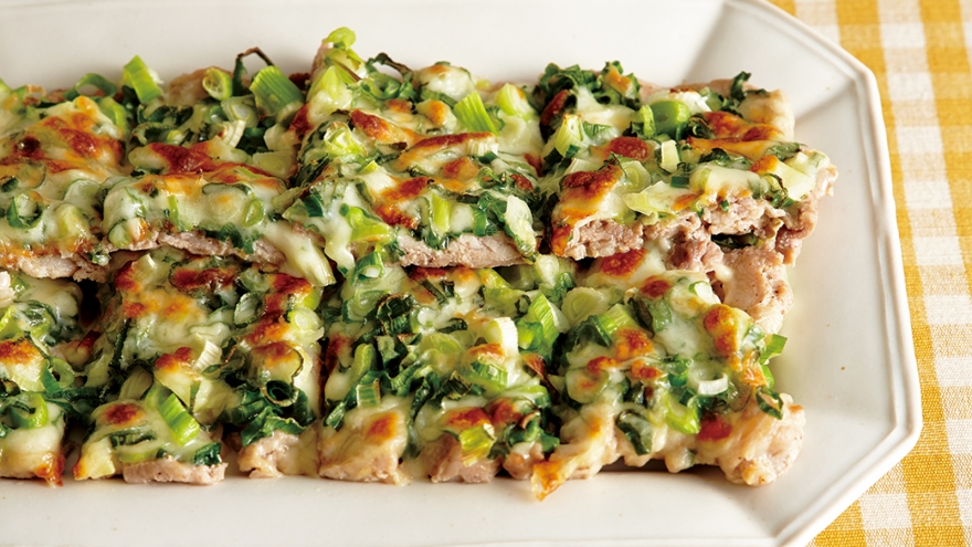 豚こまのピザ風