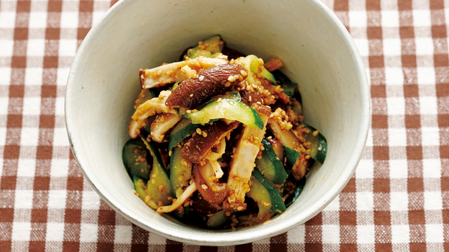 しいたけときゅうりのごま酢