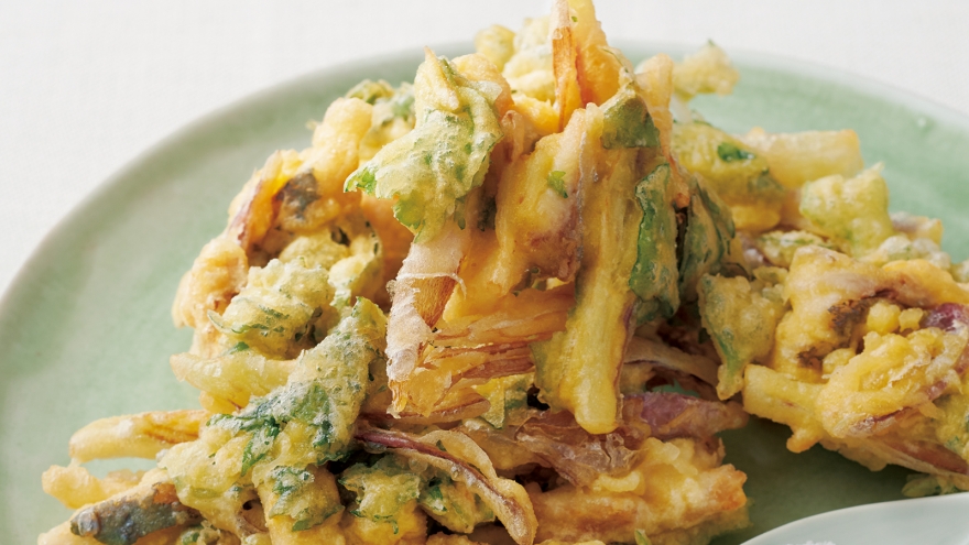 あじの香味かき揚げ