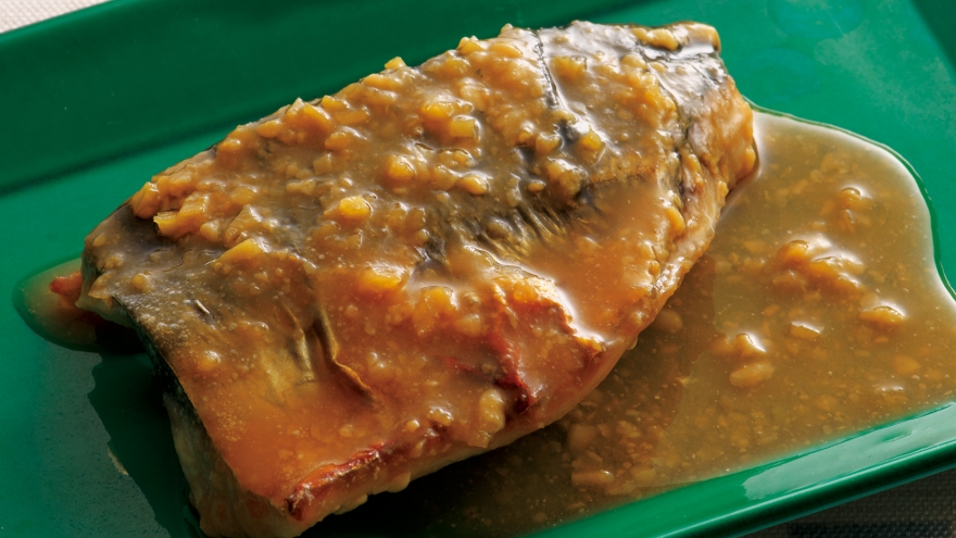 昆布じめさばのしょうがみそ煮