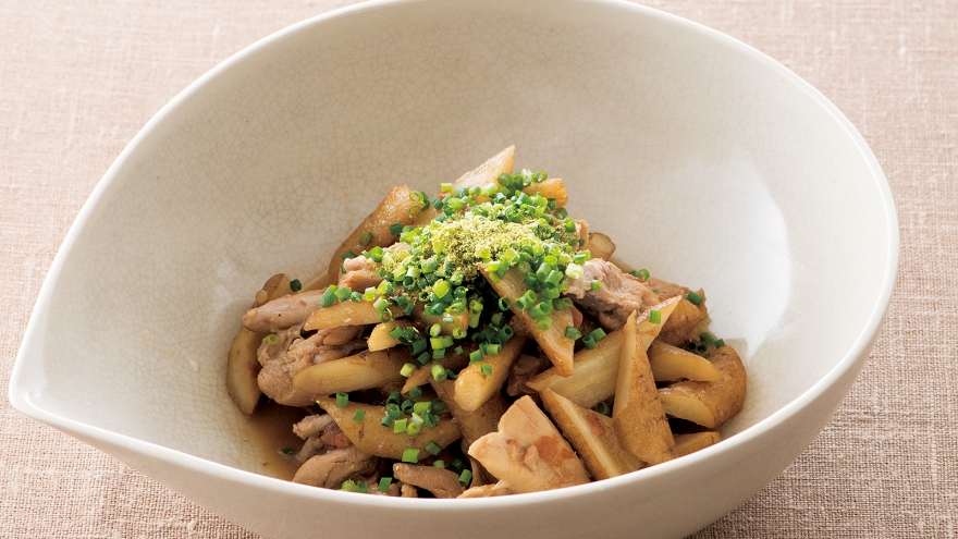 ごぼうと鶏肉のいり煮