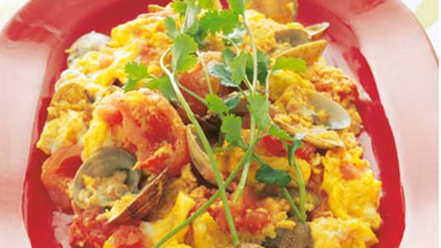 あさりのラン卵（ラン）炒め