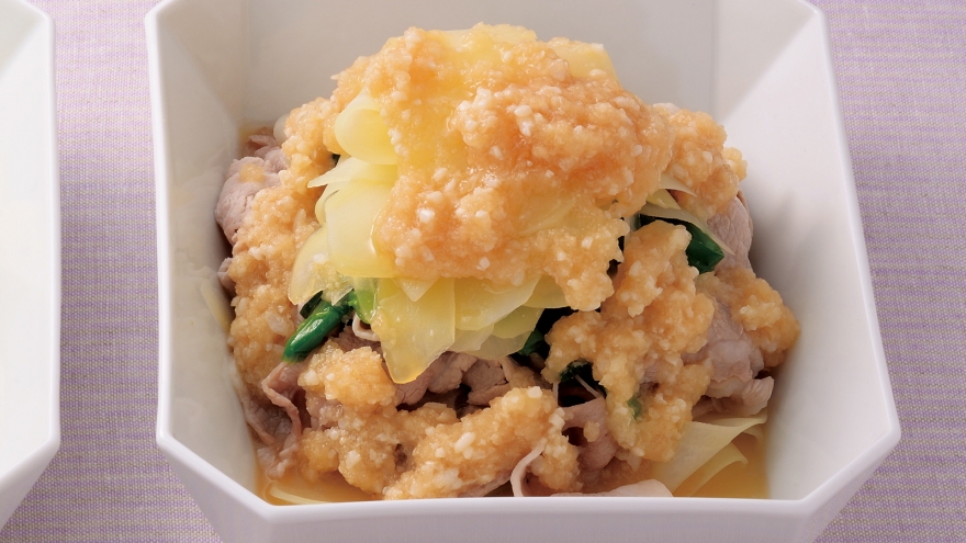 新じゃがのしゃぶしゃぶサラダ 塩こうじおろしドレッシング